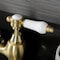 Kingston Brass Bridge Bathroom Faucet with Brass Pop-Up, Brushed Brass KS7997BPL - alternate 3